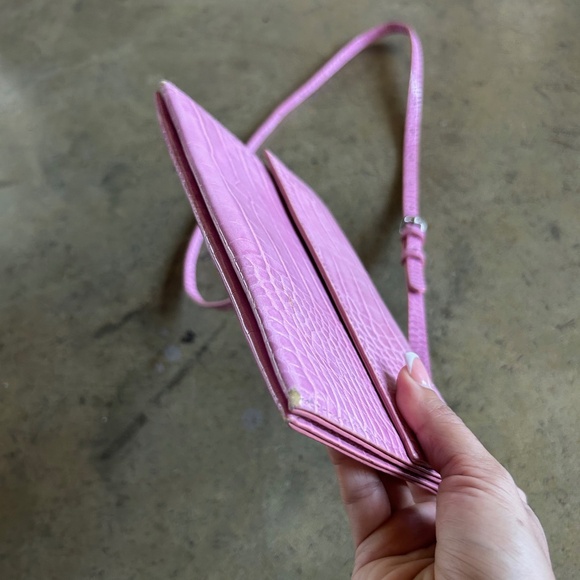 Mini purse in pink croc print - Picture 4 of 8